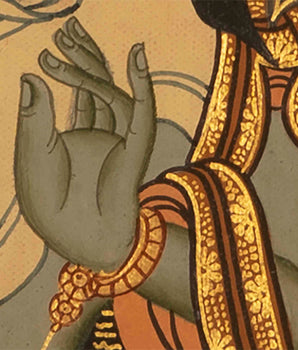 Small Green Tara Thangka | Religious Art For Wall Decor