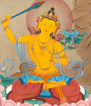 Manjushri Thangka | Handmade Manjushri Art