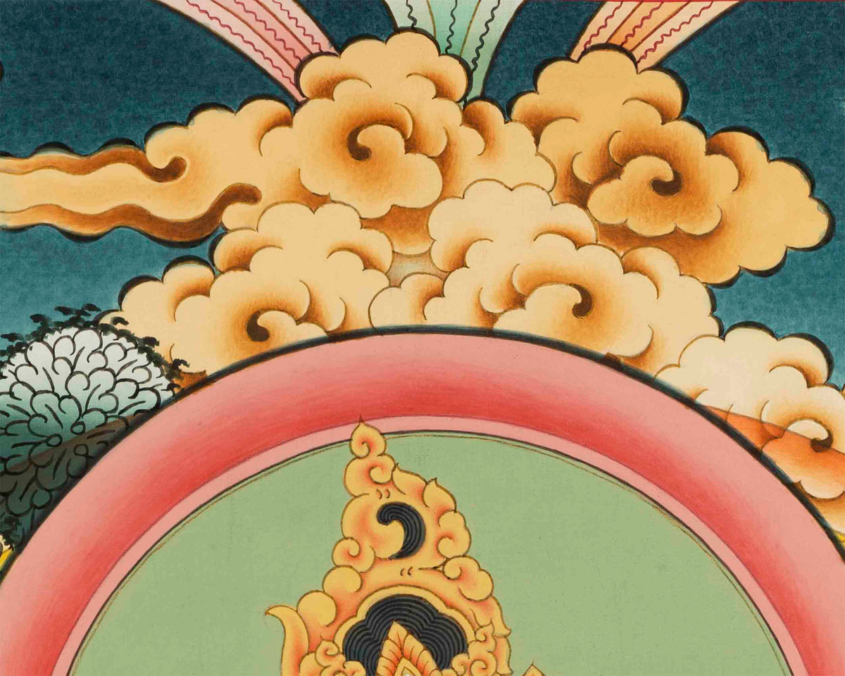 Dzambala Kubera Painting | Traditional Thangka Art | Religious Decoration