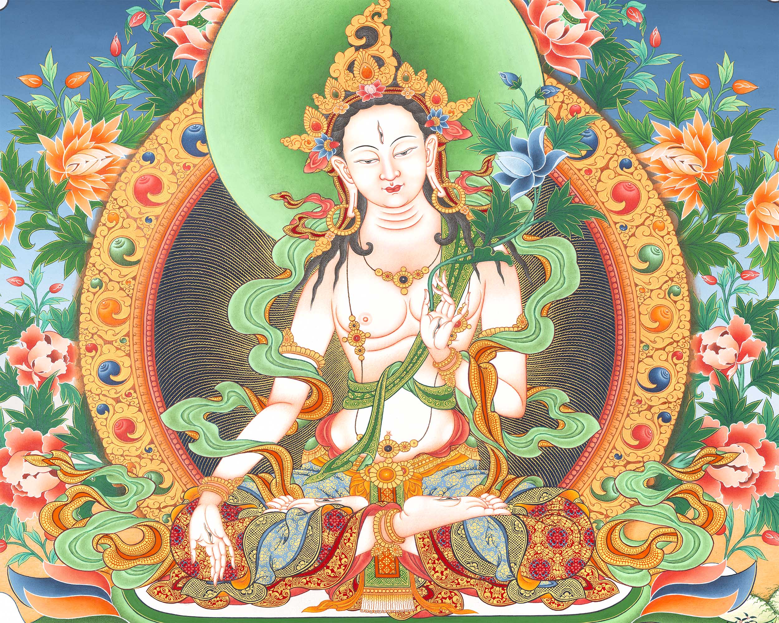White Tara Print | Digital Paintings | Wall Decor