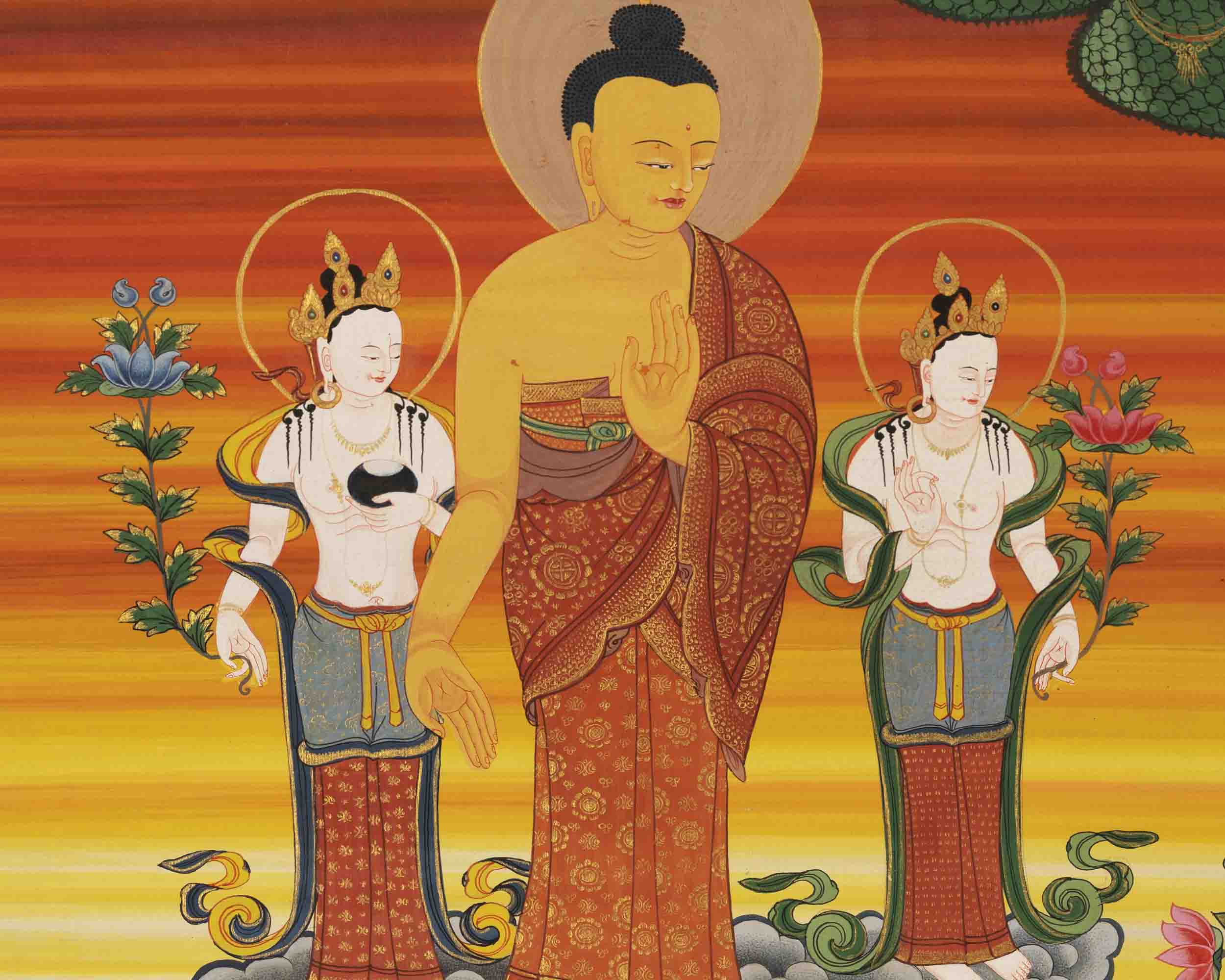 Handpainted Shakyamuni Buddha | Tibetan Wall Decoration Painting