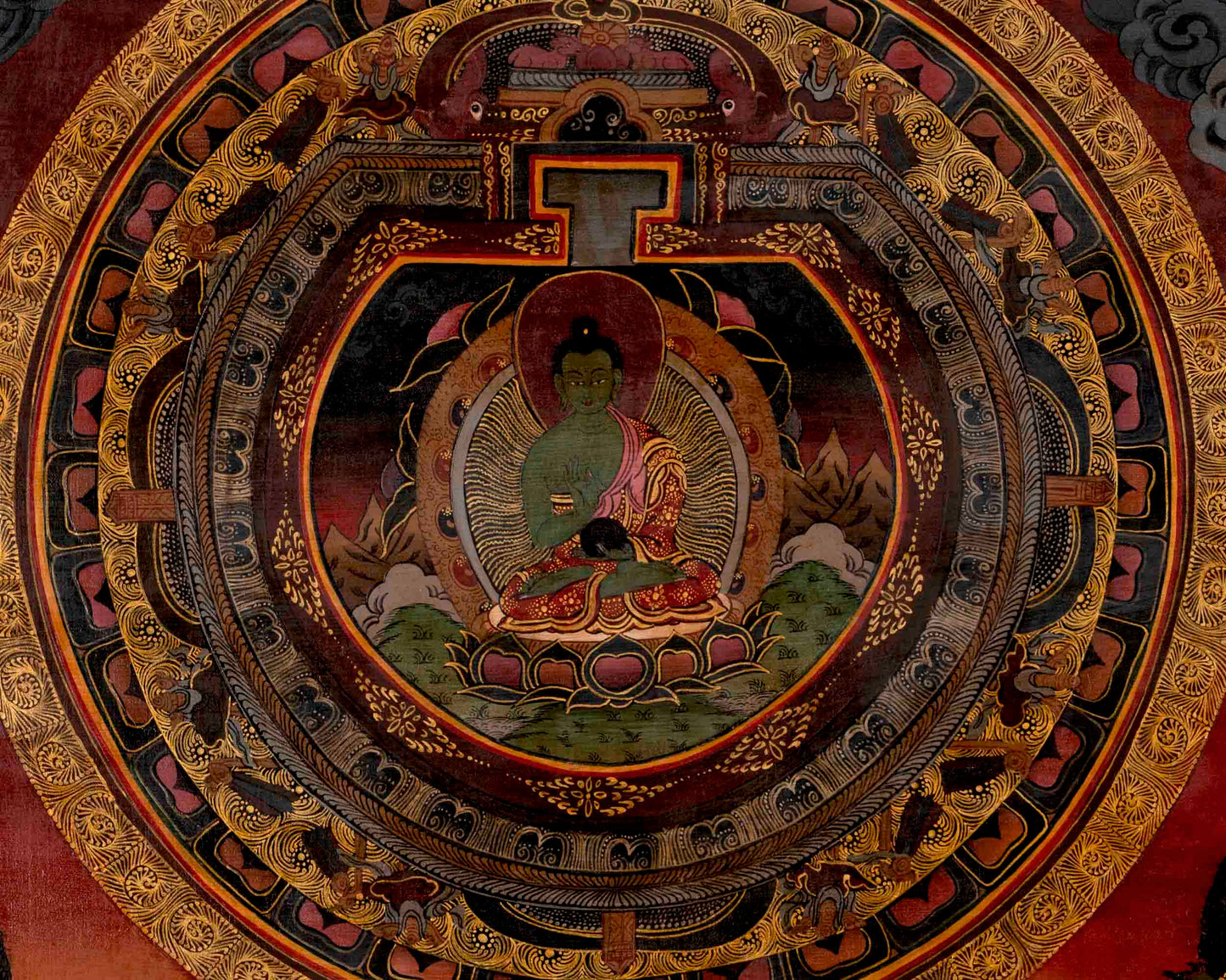 Amoghasiddhi Mandala | Religious Buddhist Thangka | Wall Decors