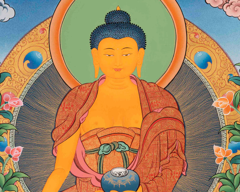 Shakyamuni Buddha Art | Traditional Tibetan Thangka | Wall Decors