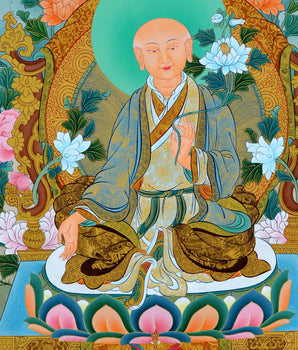 Buddhist Sakya Master Thangka | Sachen Kunga Nyingpo Tibetan Hand Painting Art