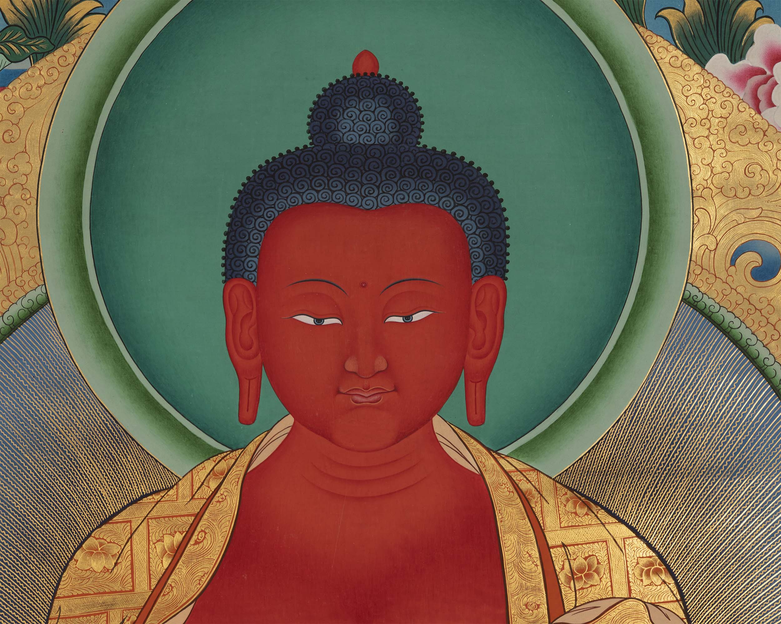 Red Amitabha Buddha | Thangka Prints | Wall Hanging Decors