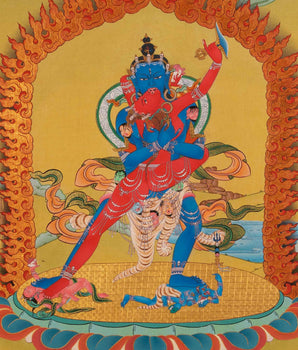 Hand-Painted Chakrasamvara Empowerment Thangka | Tibetan Yidam Thangka