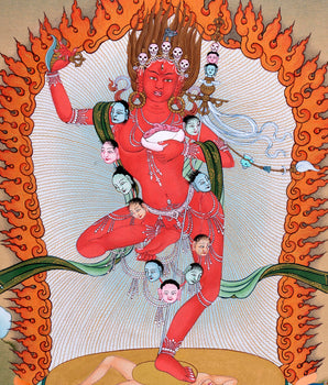 Vajravarahi | Dakini Thangka Print | High Quality Giclee Canvas Print