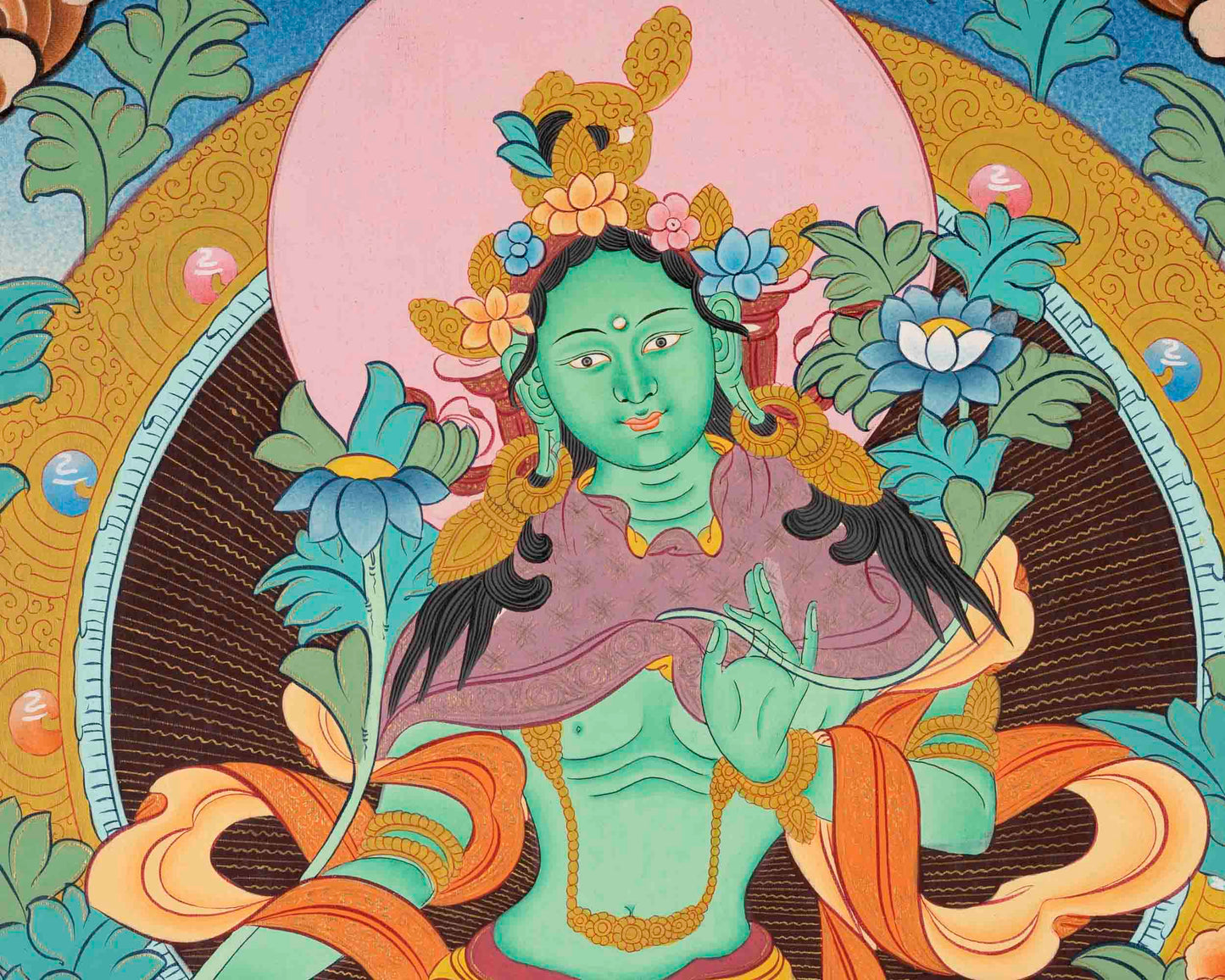 Green Tara Thangka | Healing Female Deity | Buddhist Gift Ideas