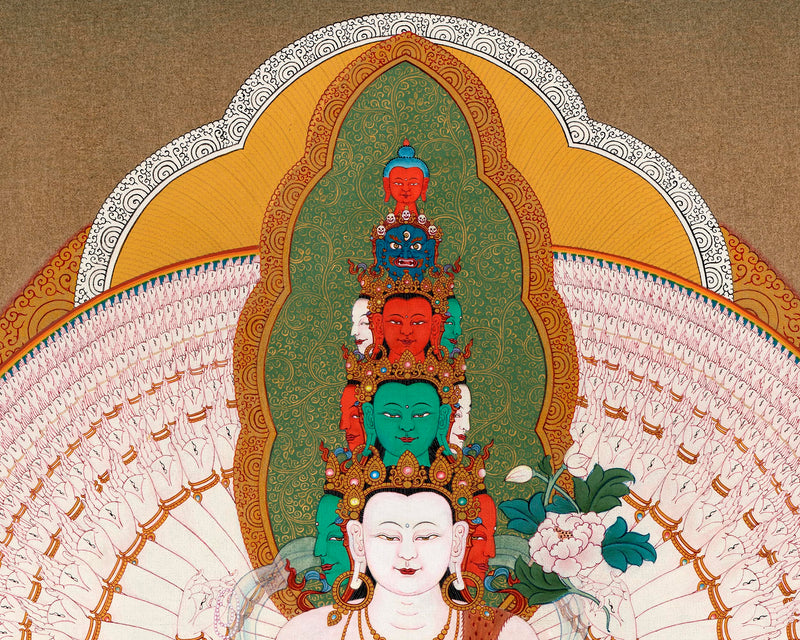 1000 armed Chenrezig Thangka | Buddhist Art