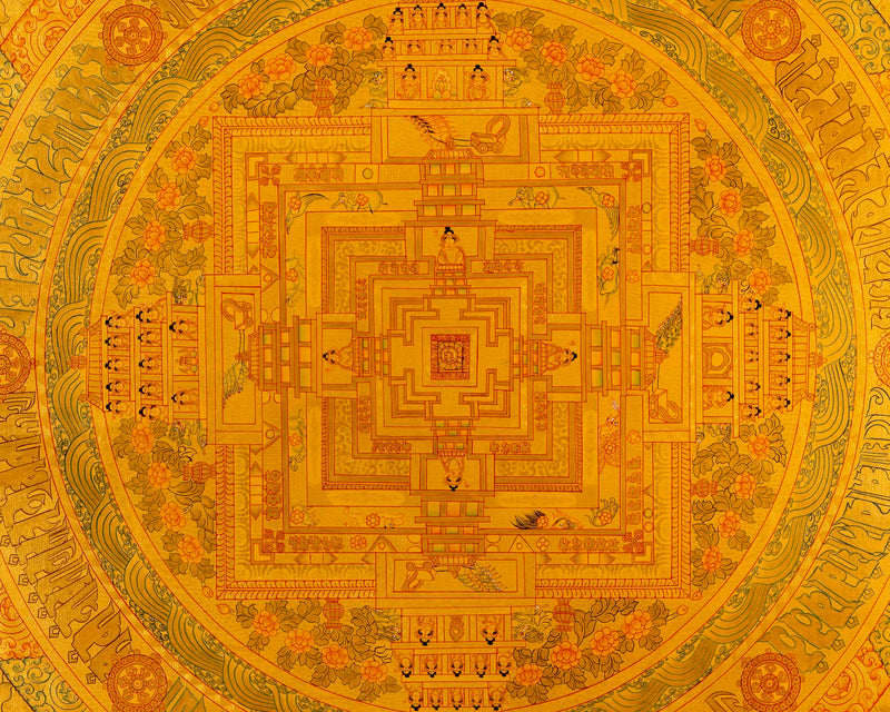 Kalachara Mandala Thanka | Buddhist Decorative Art