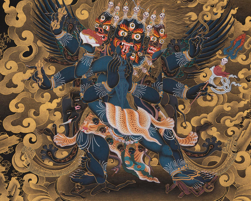 Vajrakilaya Thangka | Traditionally  Hand Painted Tibetan Thangka Painting