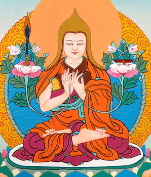 Tsongkhapa Thangka | Losang Dragpa | Tibetan Buddhist Master Art