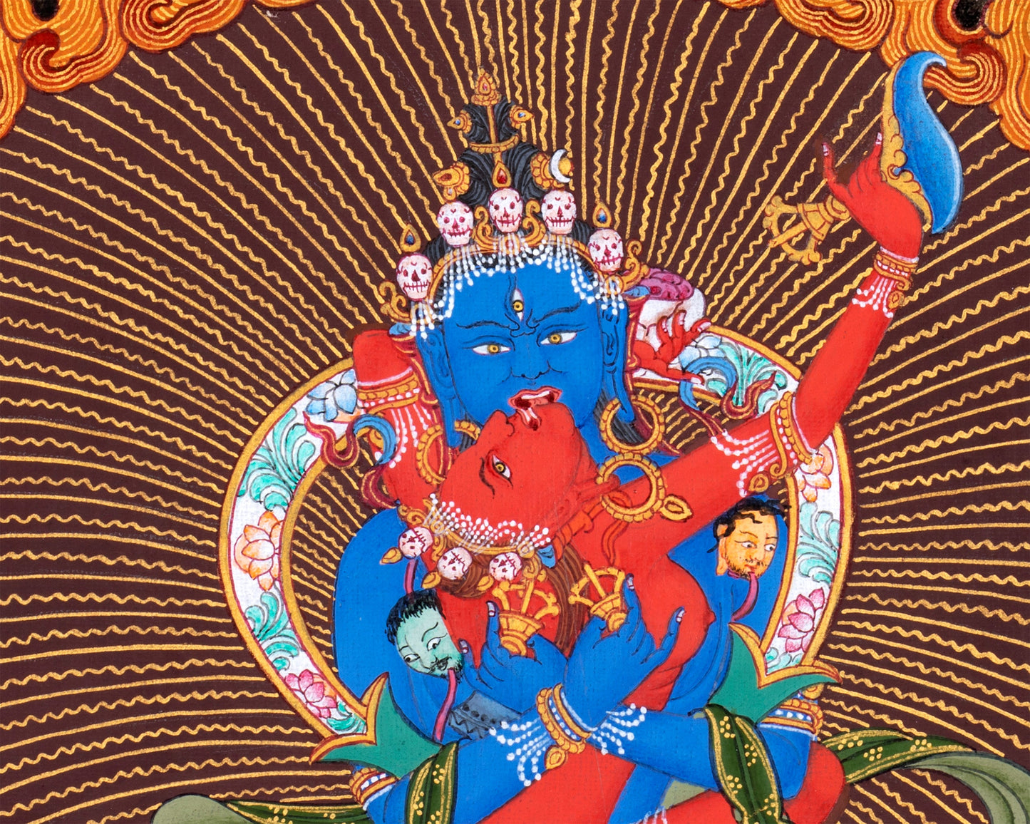 2 armed Chakrasamvara-Vajravarahi, Yab Yum, Tibetan Thangka