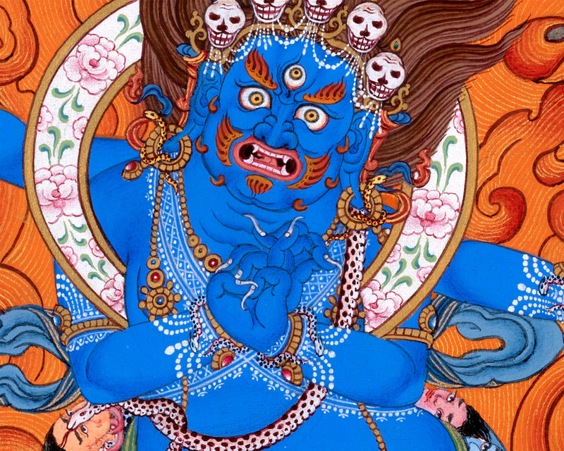 Sakya Vajrapani | Bhutadamara | Hand Painted Tibetan Art in Natural Stone Colors