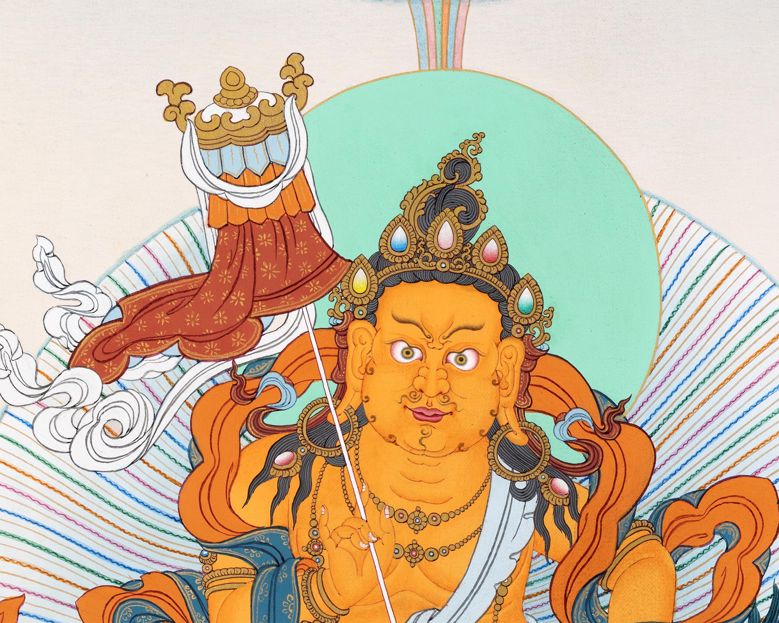 Namtoshe With Others Thangka | Jambala And Vasundhara | Digital Print