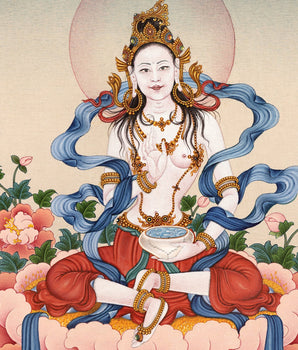 Yeshe Tsogyal Thangka, Padmasambhava Consort, Tibetan Dakini Painting