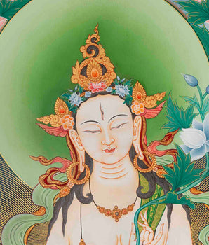 White Tara Print | Traditional Buddhist Art | Wall Decors