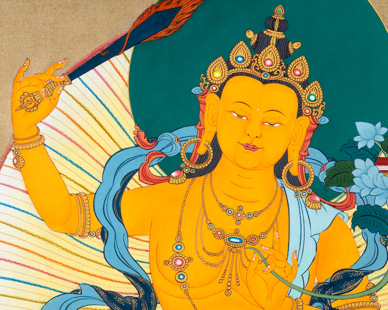 Manjushri Thangka |  Bodhisattva painting | Traditional Thangka