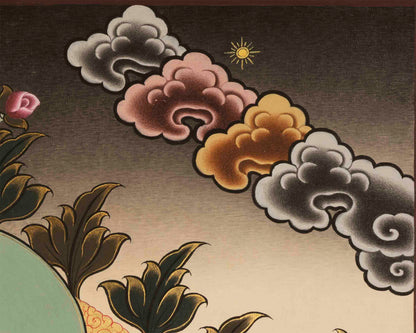 Manjushree Thangka Painting |  Tibetan Buddhism Thangka Art