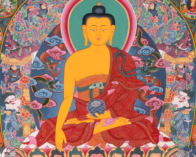 Buddha Life Story Thangka | Religious Buddhist Painting | Wall Decors