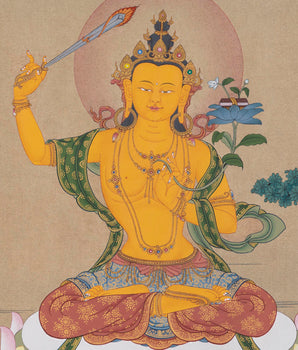 Manjushri Thangka | Bodhisattva Of Wisdom | Traditional Tibetan Thanka