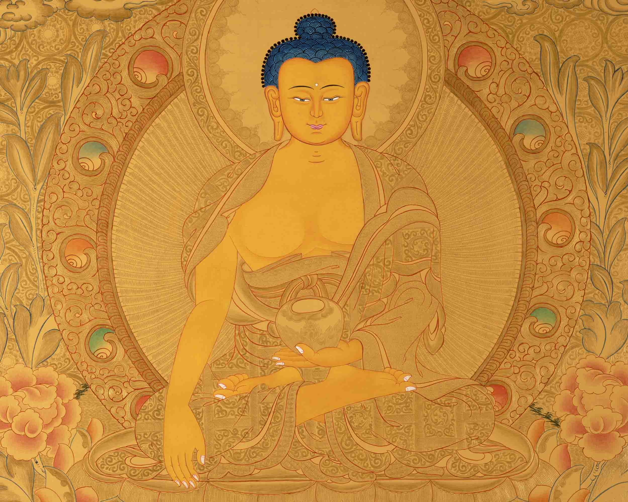 Tibetan Shakaymauni Thangka | Tibetan Buddha Artwork
