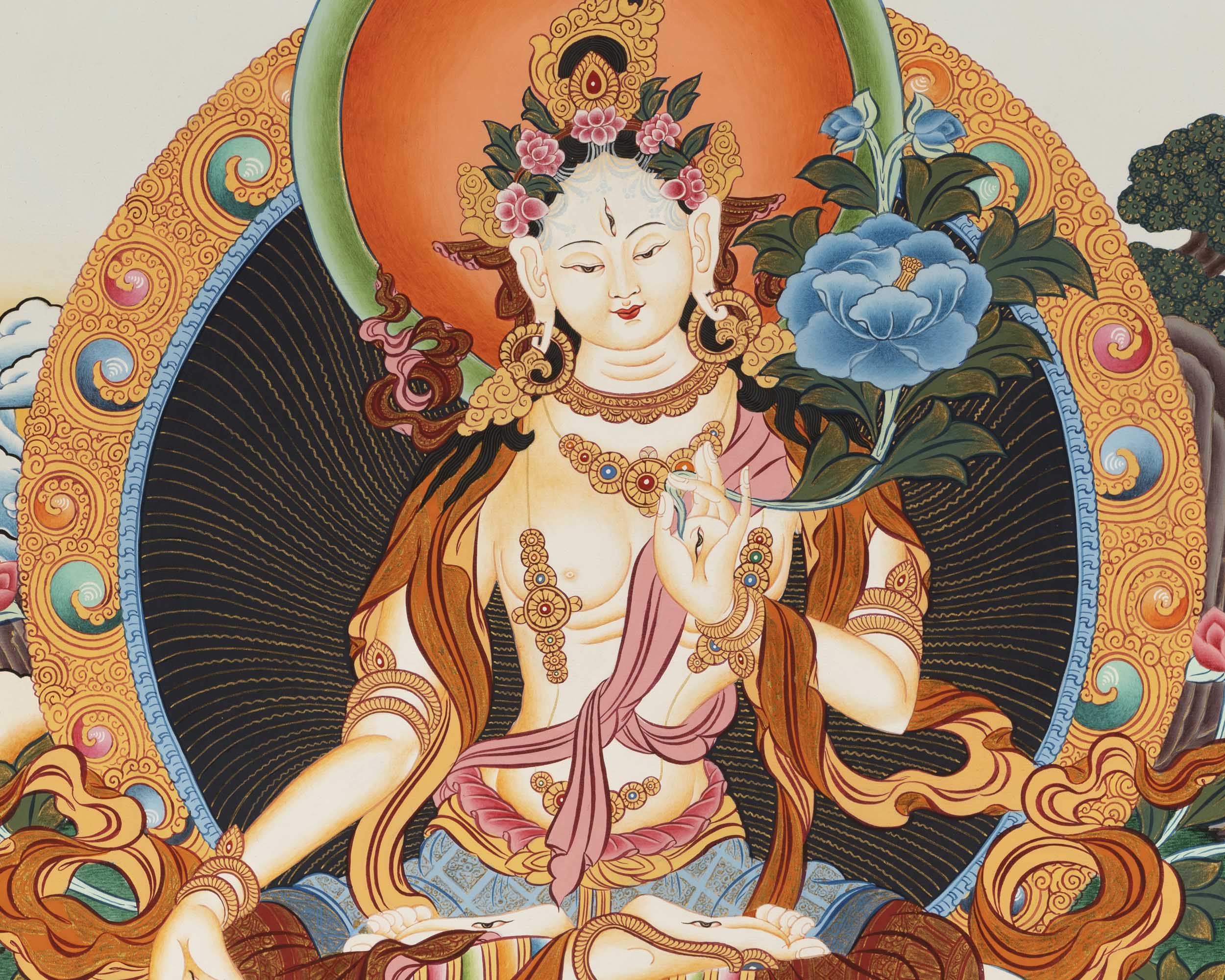 White Tara Thanka | Religious Gift Idea