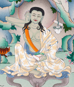Milarepa Buddha Thangka | Tibetan Buddhist Master
