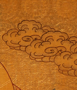 Gold Style Buddha Thangka | Samantabhadra Yab Yum Buddha Art
