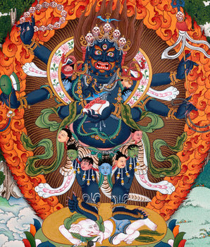 6 Armed Mahakala | Traditional Tibetan Thangka