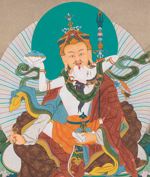 Guru Rinpoche  With Consort Thangka | Padmasambhava With Consort Thangka