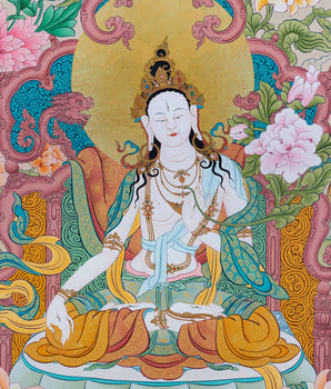White Tara Thangka, High Quality Tara Thangka Print