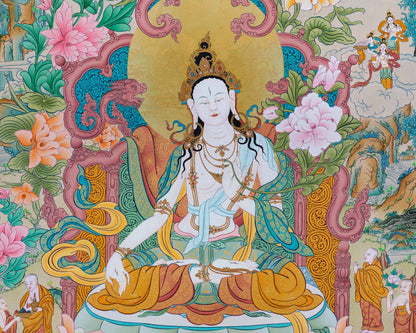 White Tara Thangka, High Quality Tara Thangka Print