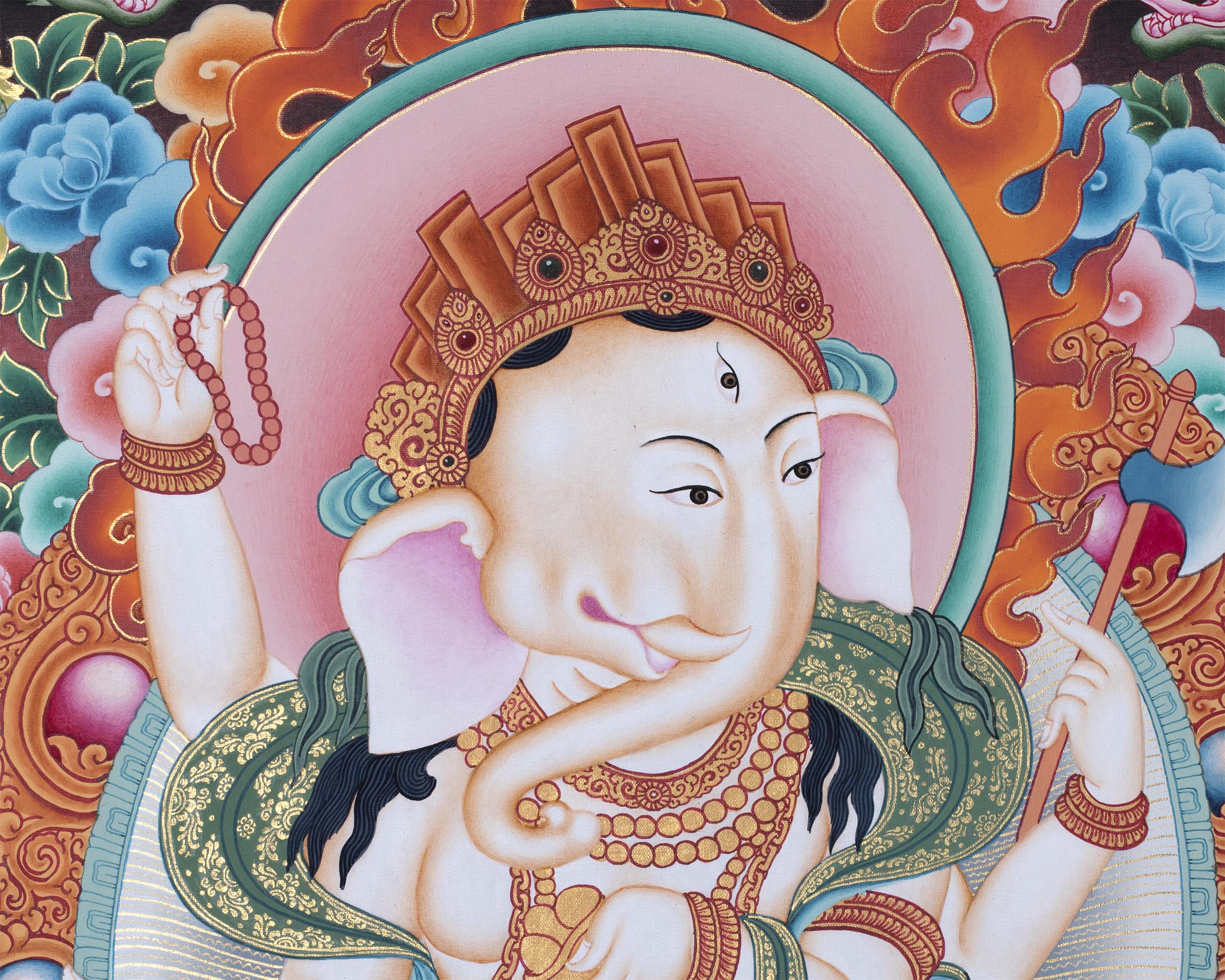 Ganesh Prints | Digital Thangka Prints | Wall Decors