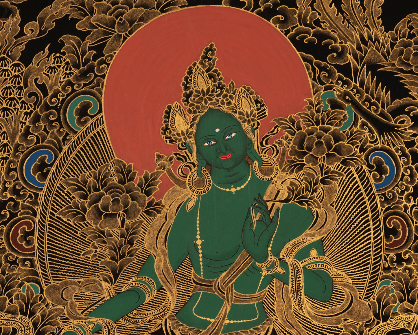 Green Tara Thangka | Healing Tara Painting | Wall Decors