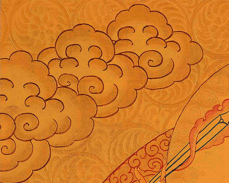 Manjushri Tibetan Thangka | Wall Decor Art