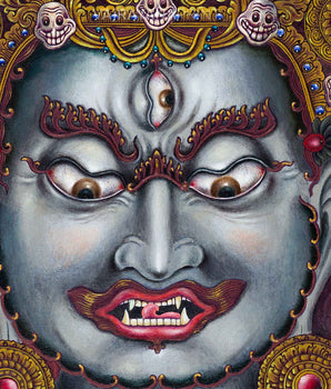 Bhairava Thangka Print | Tibetan Buddhism Decor | Vajrayana Buddhism