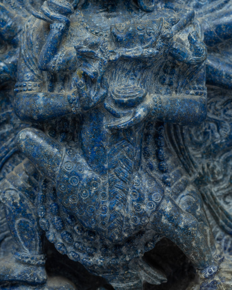 Lapis Lazuli Statue | The Wrathful Form Of Hayagriva Artwork