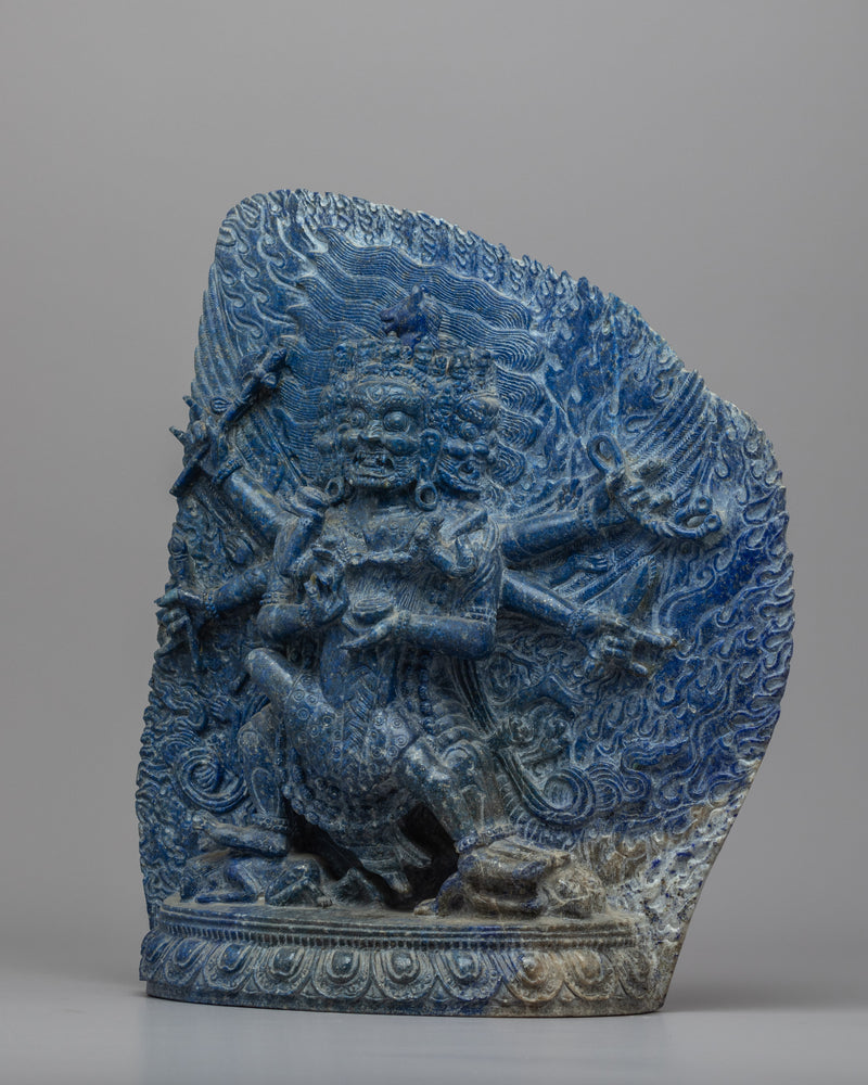 Lapis Lazuli Statue | The Wrathful Form Of Hayagriva Artwork