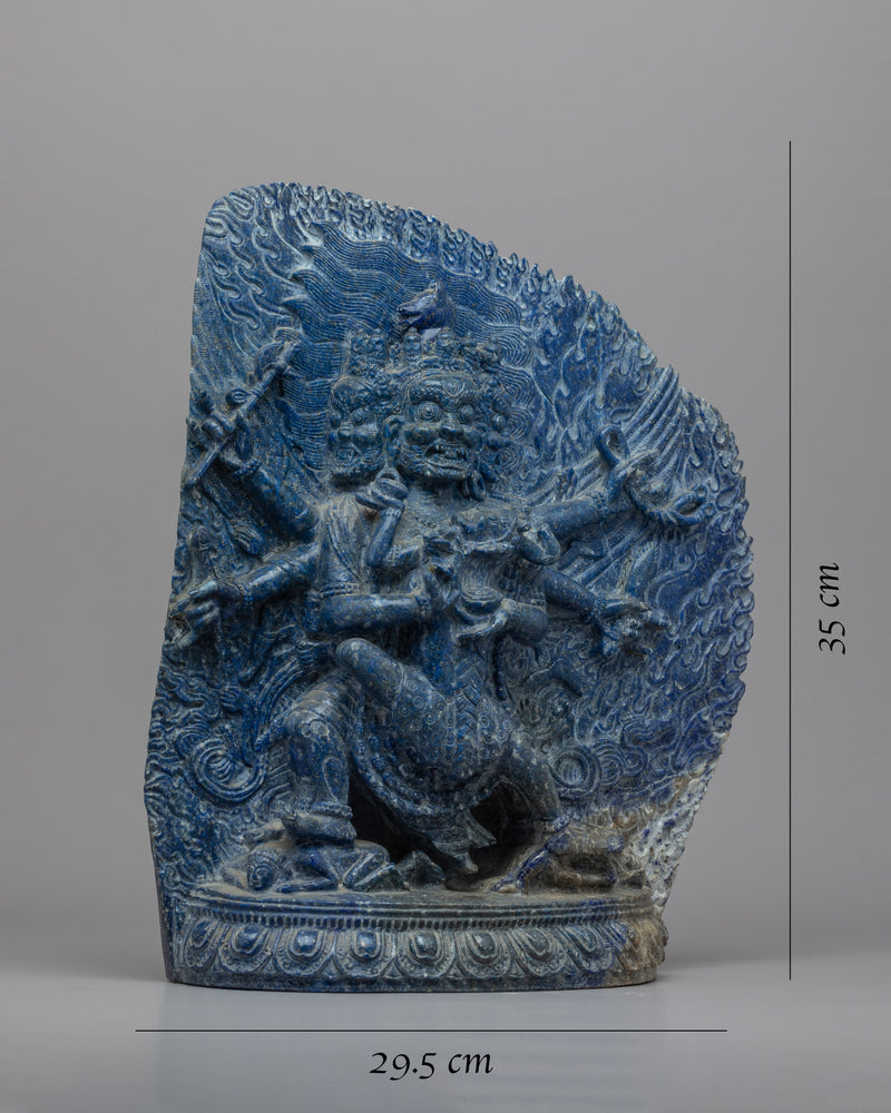 Lapis Lazuli Statue | The Wrathful Form Of Hayagriva Artwork