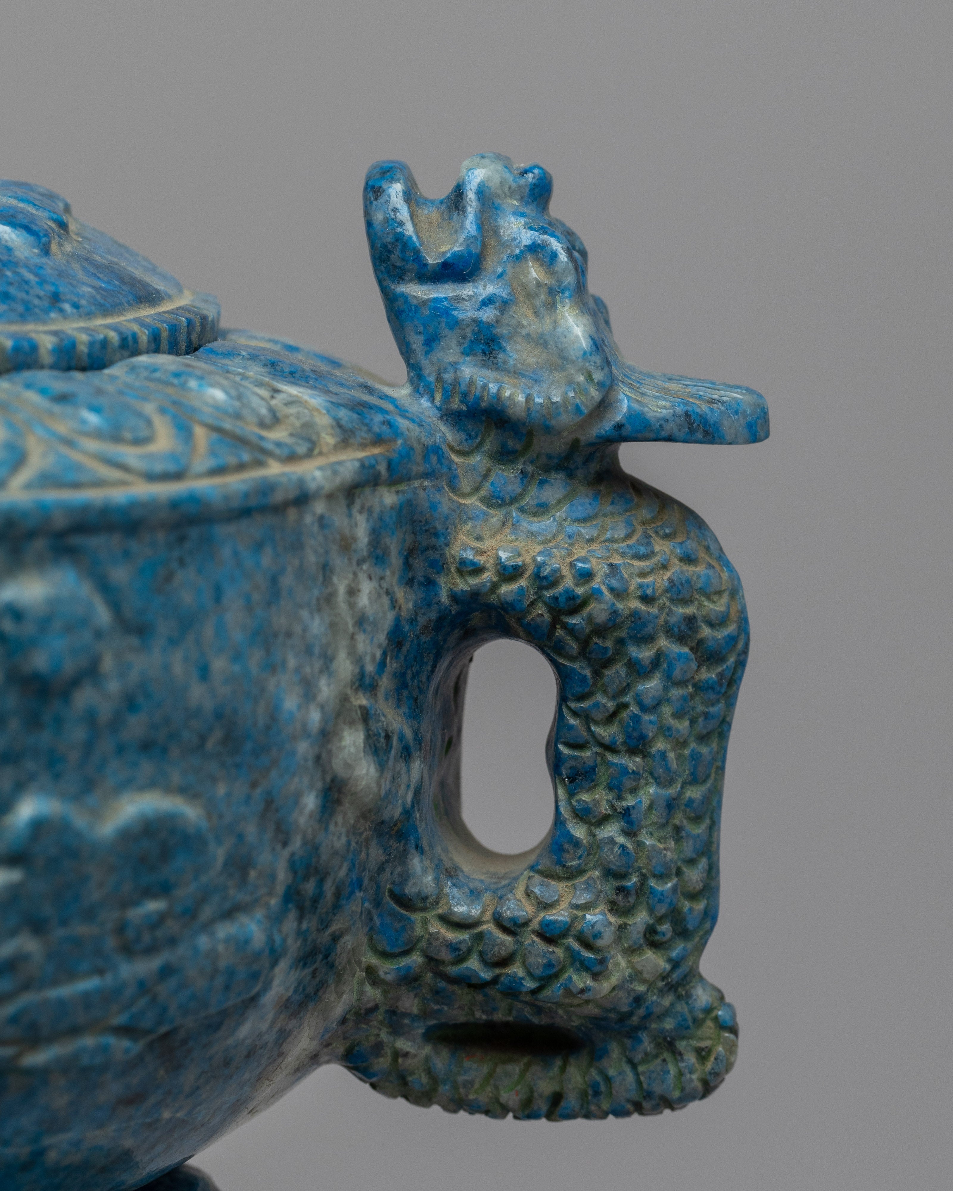 Lapis Lazuli Standing Incense Burner  | Handcrafted Buddhist Burner for Meditation