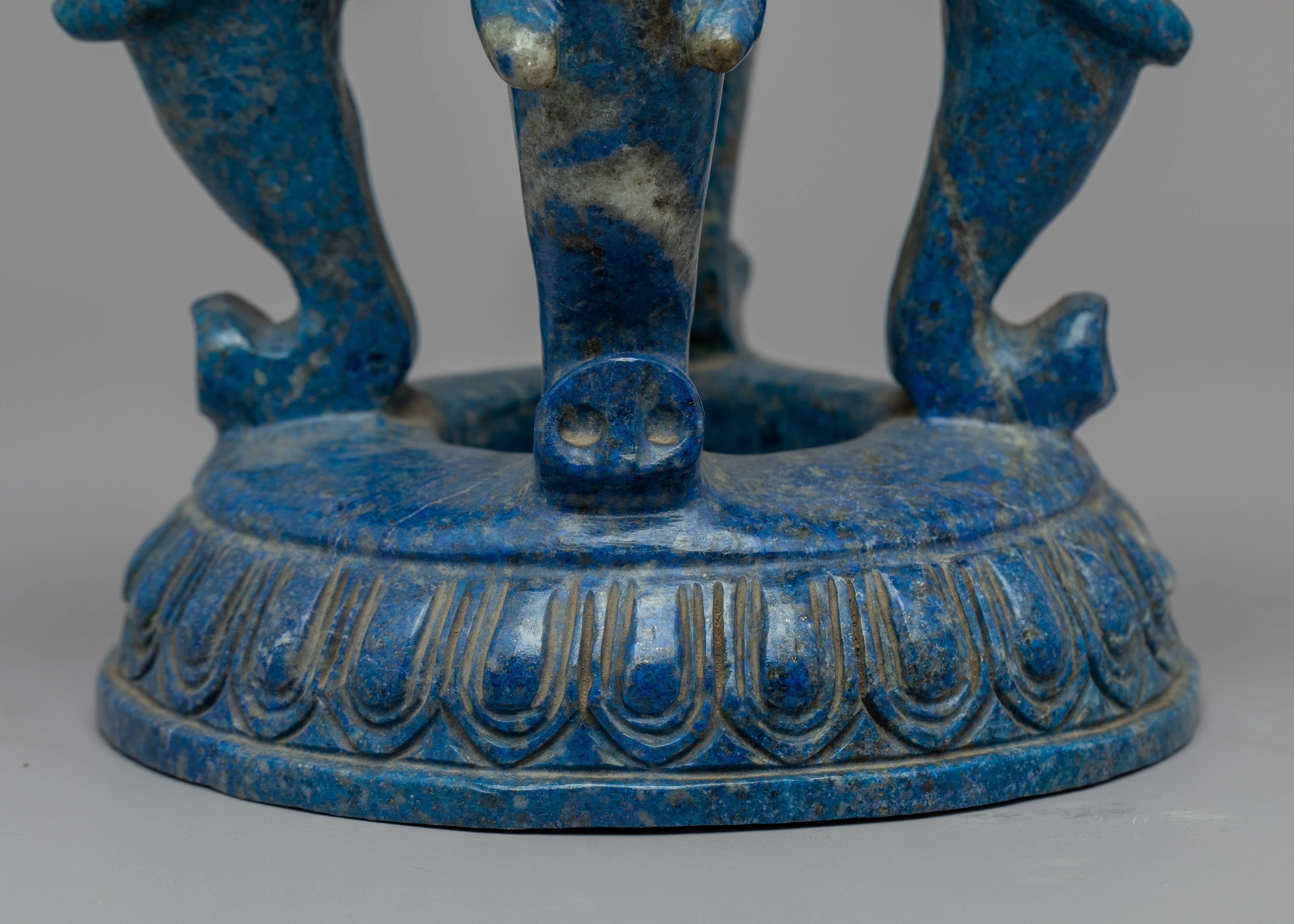 Lapis Lazuli Standing Incense Burner  | Handcrafted Buddhist Burner for Meditation