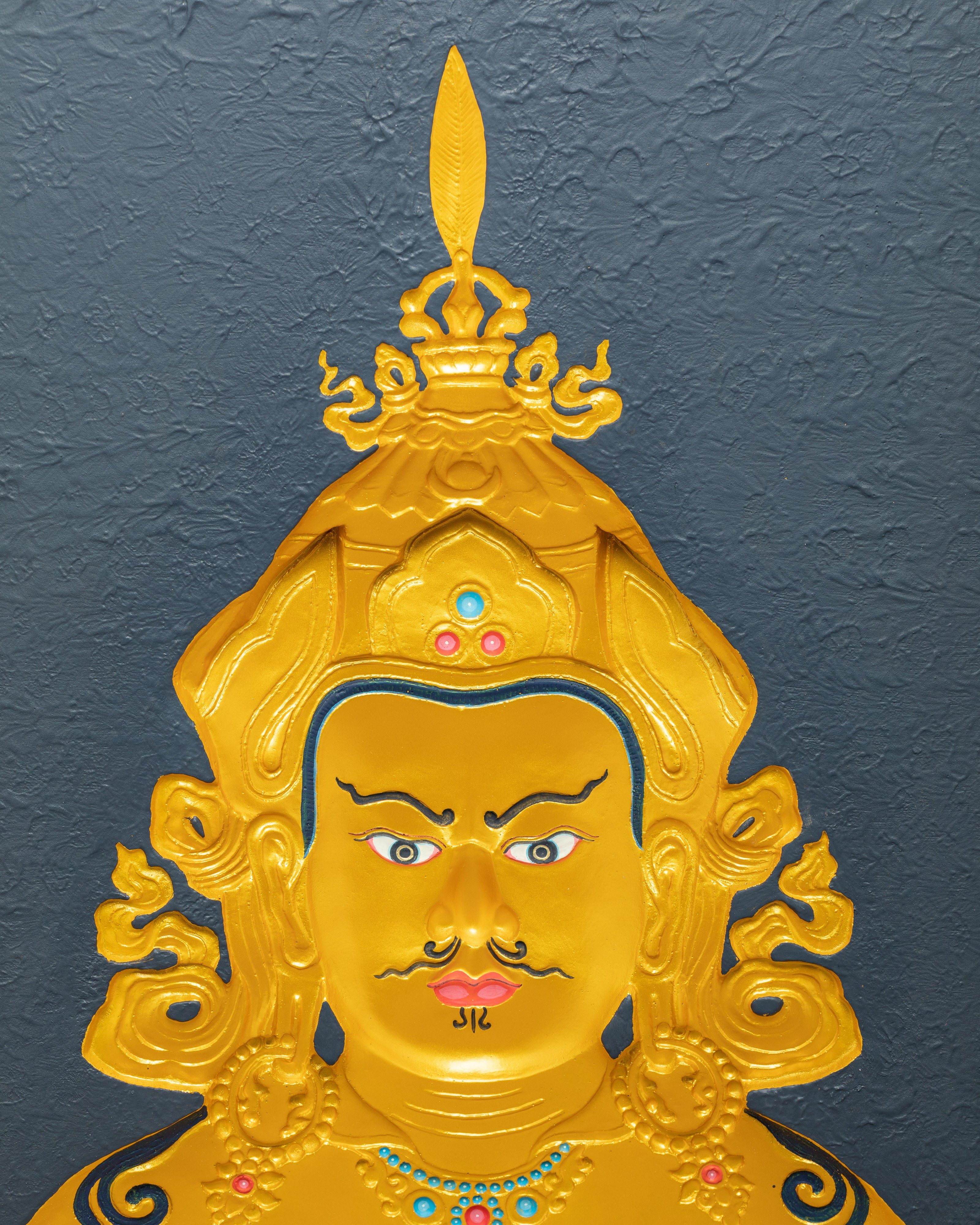 Guru Rinpoche Wooden Thangka | Tibetan Lotus Born, Guru Rinpoche