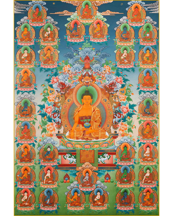 35 Buddhas Thangka 
