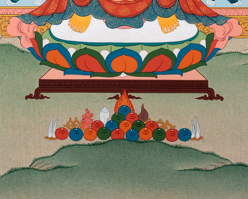 Arya Maitreya Buddha Thangka, Traditional Tibetan Thangka Painting