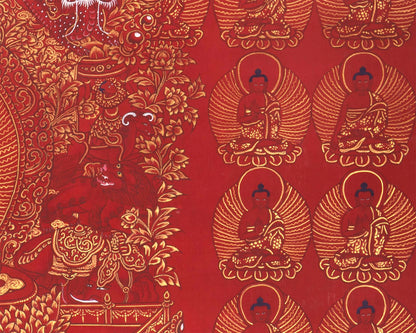 108 Buddhas' | Thangka Prints | Wall Hanging Decors