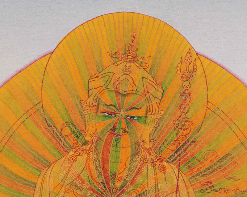 Guru Rinpoche Thangka | Rainbow Body Padmasambhava Print