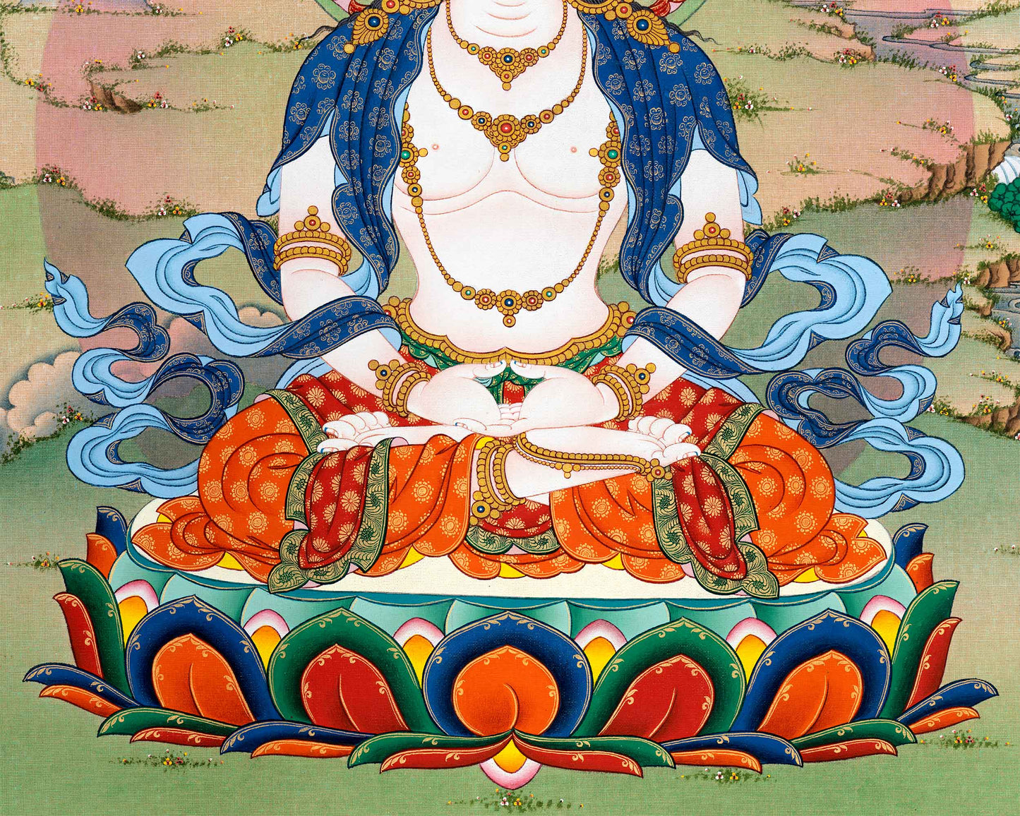 Thangka Artistry of Vairocana Buddha | Thangka Print of Universal Harmony | High Quality Print For Thangka Print