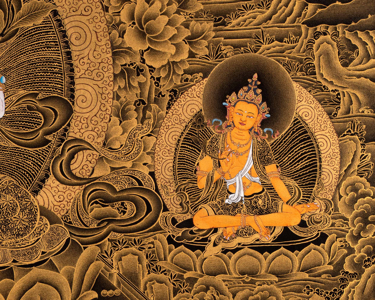 White Tara, Tibetan Thangka, High Quality Canvas, Thangka Print