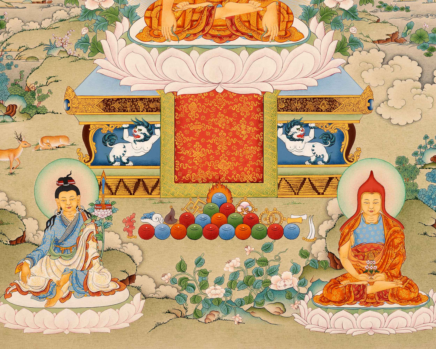 Guru Longchenpa Thangka Print | Tibetan Buddhist Master Digital Print